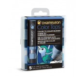 AKCE - Set Chameleon Color Tops, 5ks - modré tóny