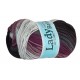 Příze Lady de Luxe Batik - šedá, fialová, bílá