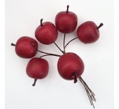 Dekorace - jablka červená, 8 ks