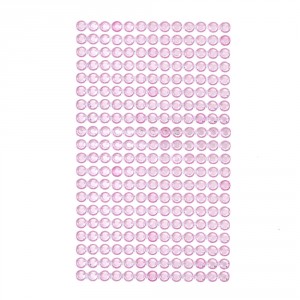 Samolepicí kamínky 6 mm, 260 ks, světle růžové