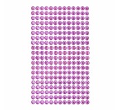 Samolepicí kamínky 6 mm, 260 ks, růžové