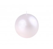 Adventní svíčka koule, perleťová bílá, 5,6 cm