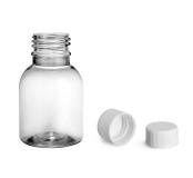 Plastová lahvička s bílým víčkem 50 ml