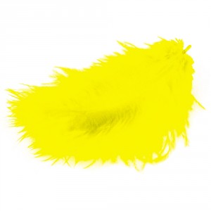 Dekorační barevné peří Marabu, 17ks, žlutá