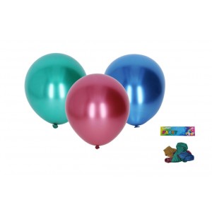 Balónek nafukovací, 5 ks, chromový