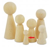 Dřevěné figurky, 18 ks, 3,5 cm