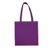 Bavlněná plátěná taška dl. ucho, 38x42 cm, fialová