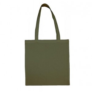 Bavlněná plátěná taška dl. ucho, 38x42 cm, vojenská zelená